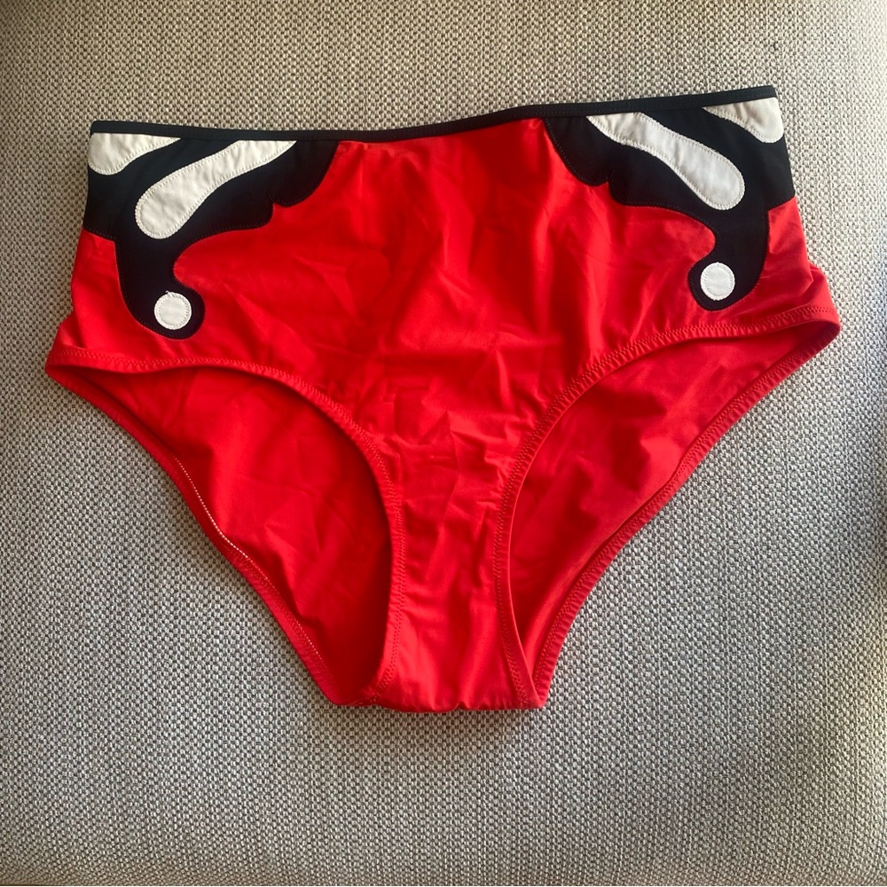 Morgan Lane Red, Black, White Swimwear - Reese Bikini Bottoms